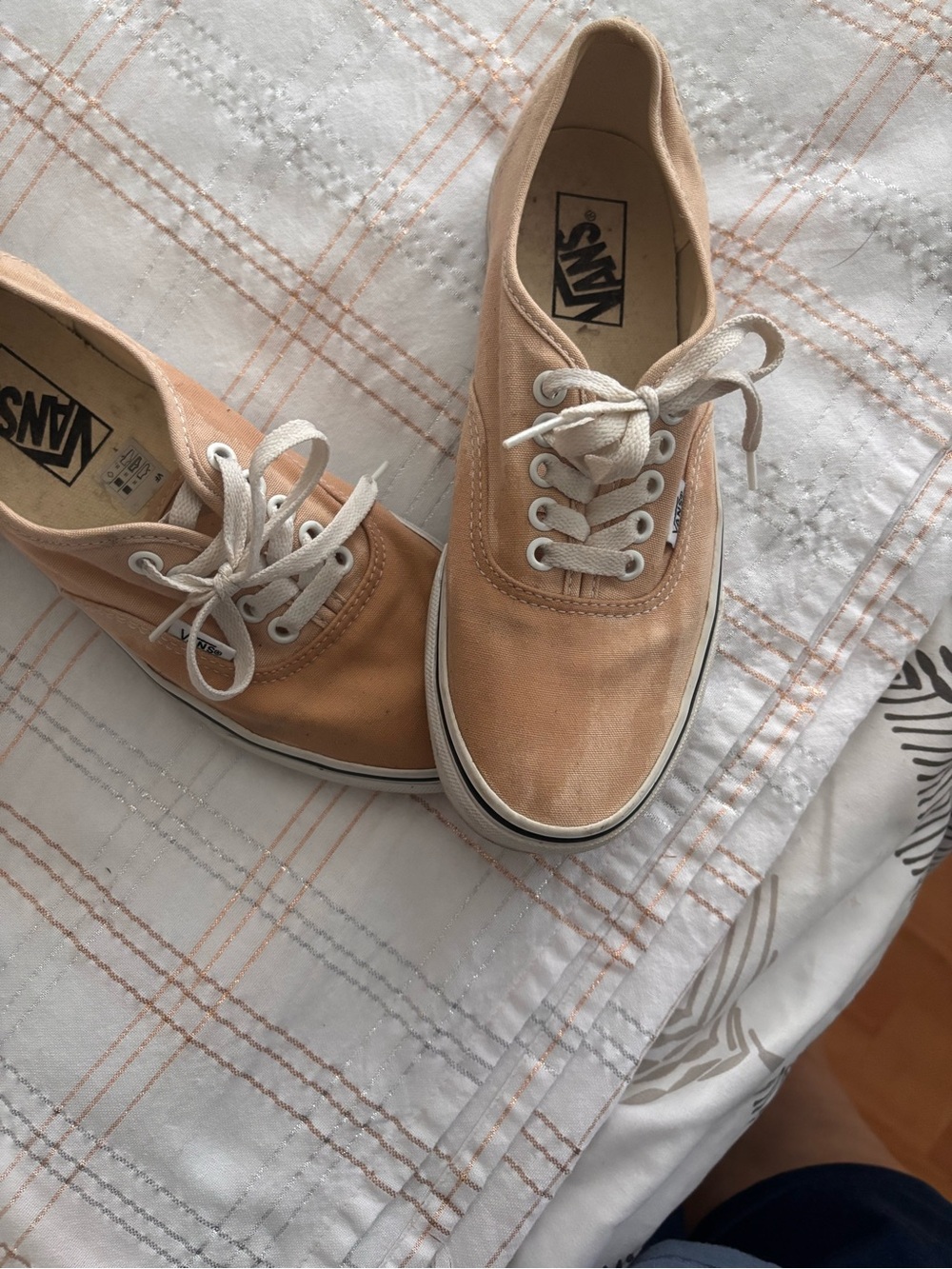 Vans Women's Peach Canvas Authentic Sneakers